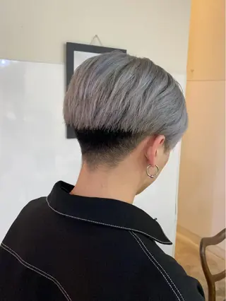 ショート カラー メンズ AMRITA所属・men'sｶｯﾄ ﾊﾟｰﾏ🫧ｼｵﾝのヘアスタイル