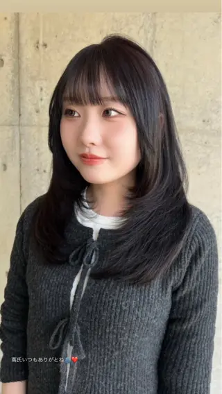 ロング カラー 只野 真衣のヘアスタイル