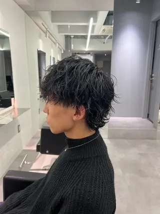 ショート パーマ メンズ パーマ特化美容師 佐藤壮流のヘアスタイル