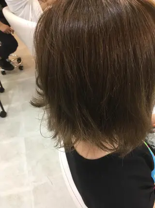 ショート ミディアム カラー 髪質改善 中川　翔のヘアスタイル