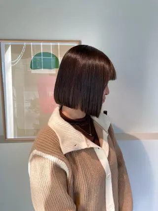 ショート カラー パーマ 髪質改善マスター 長尾勇弥/梅田中津のヘアスタイル