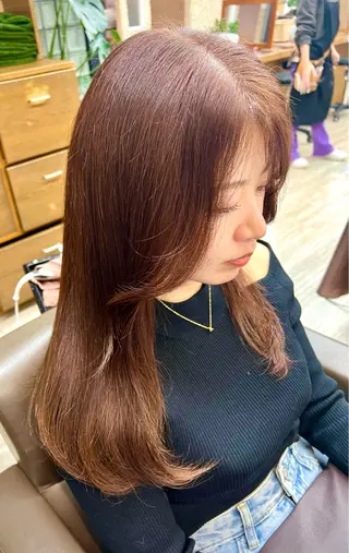 セミロング カラー 透明感カラー/ イルミナカラーヒロキのヘアスタイル