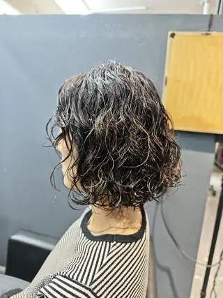 パーマ ミディアム 24時まで営業🌛東 陽町🍀静かに丁寧にのヘアスタイル