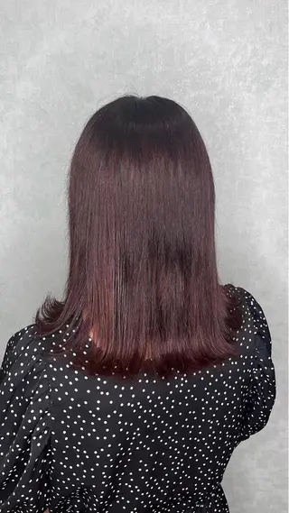 セミロング カラー オプスヘアーフェリース所属・土井遥風/福岡天神/ 縮毛矯正モデル募集中のヘアスタイル