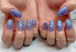 ネイル ネイルリボン 受付スタッフのネイルデザイン