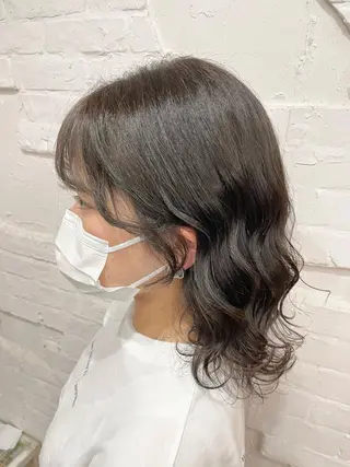 ミディアム カラー ヘアアレンジ 【ピンク/韓国ヘア/ ヘアセット】亜海のヘアスタイル