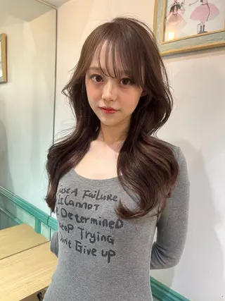 セミロング 韓国レイヤー/顔周り /縮毛矯正/羽田航のヘアスタイル