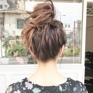 ミディアム カラー ヘアアレンジ Mariana/ 鶴原-ハイライトのヘアスタイル