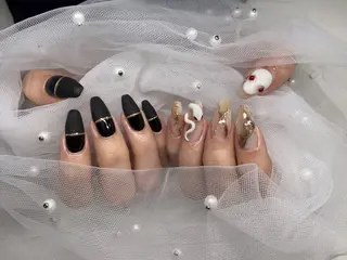 ネイル I-nailロング /ワンホン/キラキラのネイルデザイン