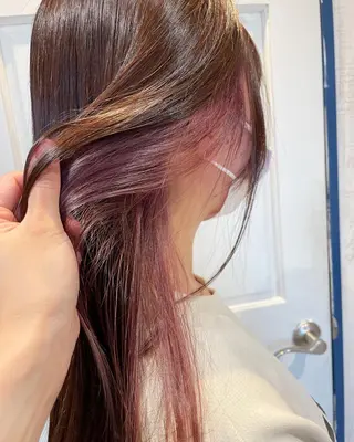 セミロング カラー 新井那紬🌿 arai nahoのヘアスタイル