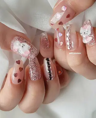 ネイル 3dパーツ/流行り 👧shushu❤️のネイルデザイン