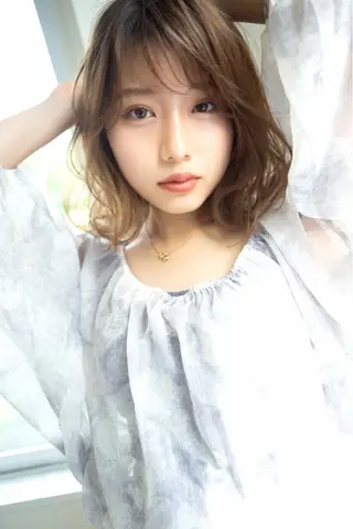 ミディアム カラー パーマ Emitas.柳通り店所属・山﨑 大暉【ダブルカラー】のヘアスタイル