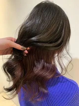 セミロング カラー 🍓韓国ヘア レイヤ ーカット🍓笠原 葵のヘアスタイル