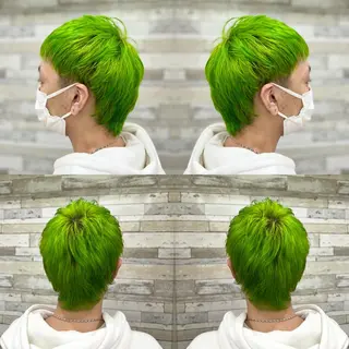 ショート カラー メンズ "PEPPU "所属・🌈推し色派手髪 ハイトーンShinのヘアスタイル