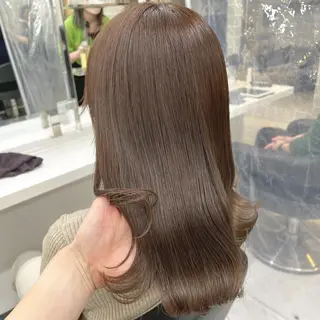 セミロング パーマ ヘアアレンジ メンズ 韓国風ベージュ🤎 赤みなし🌿横浜🤎のヘアスタイル