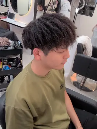 メンズ ミディアム Lapis 名古屋駅前店所属・LEN名古屋/パーマ 海外ヘア/メンズ特化のヘアスタイル