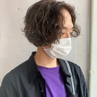 ミディアム パーマ メンズ 🎈馬場佑馬/ スパイラルパーマ🎈のヘアスタイル