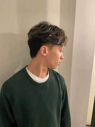 ショート カラー パーマ メンズ ニュアンスカラー🫧 加納のヘアスタイル