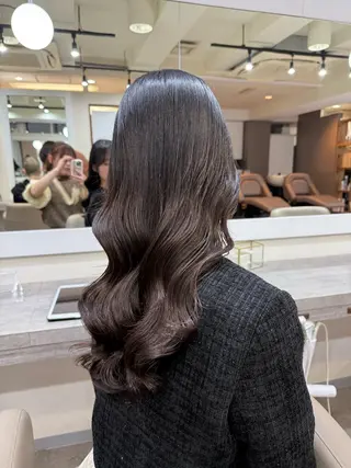 セミロング パーマ 韓国風パーマ/ヘア セット/店長みづきのヘアスタイル