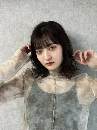 ミディアム カラー 透明感カラー/メンズ /ボブKanna🪄のヘアスタイル