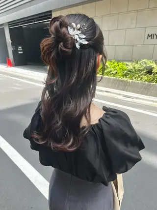 セミロング ヘアアレンジ ⭐️ アユミ⭐️のヘアスタイル