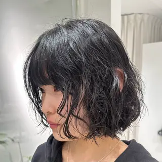 ショート パーマ ショートパーマ カットモデルのヘアスタイル