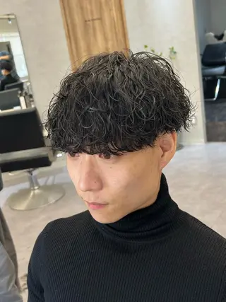 パーマ メンズ 浜野 泰斗のヘアスタイル