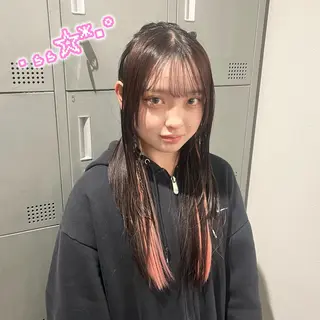 ヘアアレンジ ヘアセット/ピンク /レッド/あつはのヘアスタイル