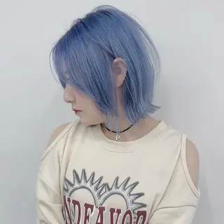 ミディアム カラー ブリーチなしピンク 赤井龍斗のヘアスタイル