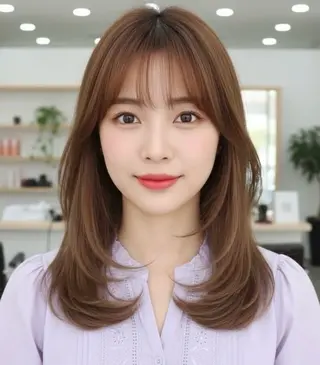 ミディアム brace 小笹花純のヘアスタイル