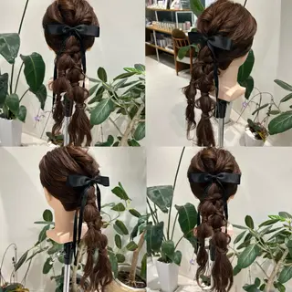 ロング ヘアアレンジ ハイトーン/エクステ /🎀YUINA🎀のヘアスタイル