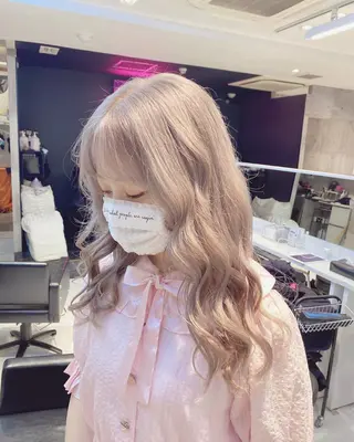 セミロング 💛ムラ修正ブリーチ 💛YUUのヘアスタイル