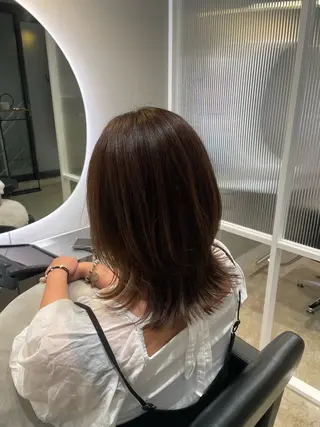 ミディアム カラー w/o所属・スタイリスト/ 武蔵新城/羽吹紗南のヘアスタイル