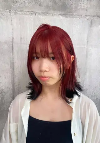 ミディアム カラー ヘアアレンジ メンズ のん🎀ハイトーン/ レイヤーカット🐳のヘアスタイル