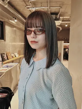 ミディアム カラー 前野 日奈のヘアスタイル