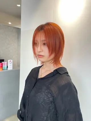 ミディアム 新宿/ネオウルフ✂️ 小顔レイヤー/池田のヘアスタイル
