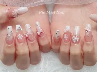 ネイル momo 長さだしのネイルデザイン