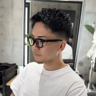 ショート METS CRAFT HAIR所属・原宿メンズ/パーマ/ フェード/REOのヘアスタイル