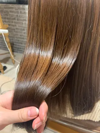 セミロング カラー パーマ LOST CITY 横浜所属・🪐脱白髪染め 🪐松尾菜々美のヘアスタイル