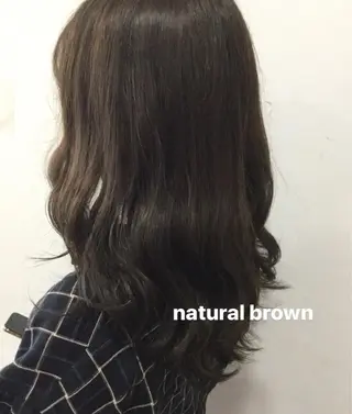 セミロング カラー 脱白髪染め美容師 竹内涼乃のヘアスタイル