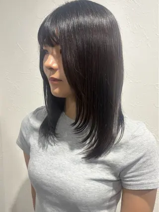 セミロング 韓国ヘア🇰🇷 HINAのヘアスタイル