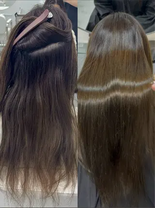 セミロング 美髪縮毛矯正／ツヤ 髪カラー🫧つばさのヘアスタイル