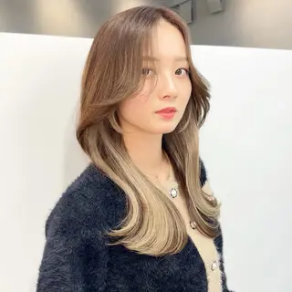 セミロング カラー 🦋韓国系指名No1 店長/圓山 祐也🦋のヘアスタイル