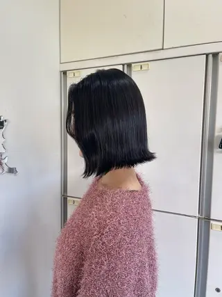 ショート カラー HAIR&MAKE  EARTH若葉台店所属・ICHIRI" 艶カラー/縮毛矯正のヘアスタイル