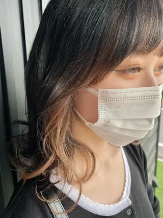 ミディアム カラー 遠藤 愛莉のヘアスタイル