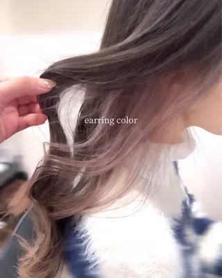 セミロング カラー 【💖ブリーチ/ 縮毛矯正】あおい🌷のヘアスタイル