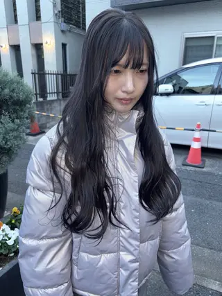 セミロング カラー 赤み消しカラー/ オリーブ/トモキのヘアスタイル