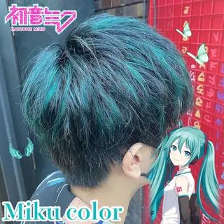 ショート カラー メンズ 熊谷ウルフ・レイヤー あゆむのヘアスタイル