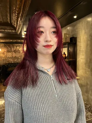 ロング カラー haco＋所属・圧倒的デザイン力 店長🎨RENAのヘアスタイル