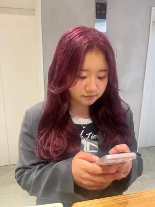 ロング カラー ボブ/ベージュ/ パーマ🪿近森ゆいのヘアスタイル